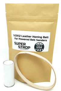 1/2 X 12 inch Leather Honing Super Strop Belt Fits Original Work Sharp Knife and Tool Sharpener