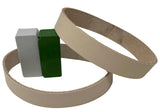 3/4X12 Inch 2 Pack Leather Honing Polishing Belt Super Strop With White and Green Compound Fits Ken Onion Work Sharp