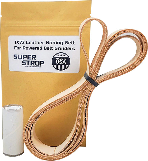 1X72 in. Leather Honing Strop Belts 1 inch Width fits 2X72 Belt Grinders (1 in. X 72 in.)