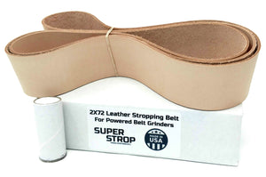 2X72 in. Leather Honing Belt SUPER STROP fits 2X72 Belt Grinders