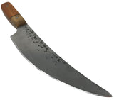 Mina Forge Custom Knife - 1095 Steel Chef's Knife w/ Oak and Osage Orange Handle