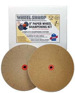 Wheel Sharp Paper Wheel Knife & Tool Sharpening Kit Complete 8 in Premium Wheel kit Fits 6 in Bench Grinders