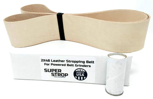 2X42 in. Leather Honing Belt SUPER STROP fits 2X42 Belt Grinders
