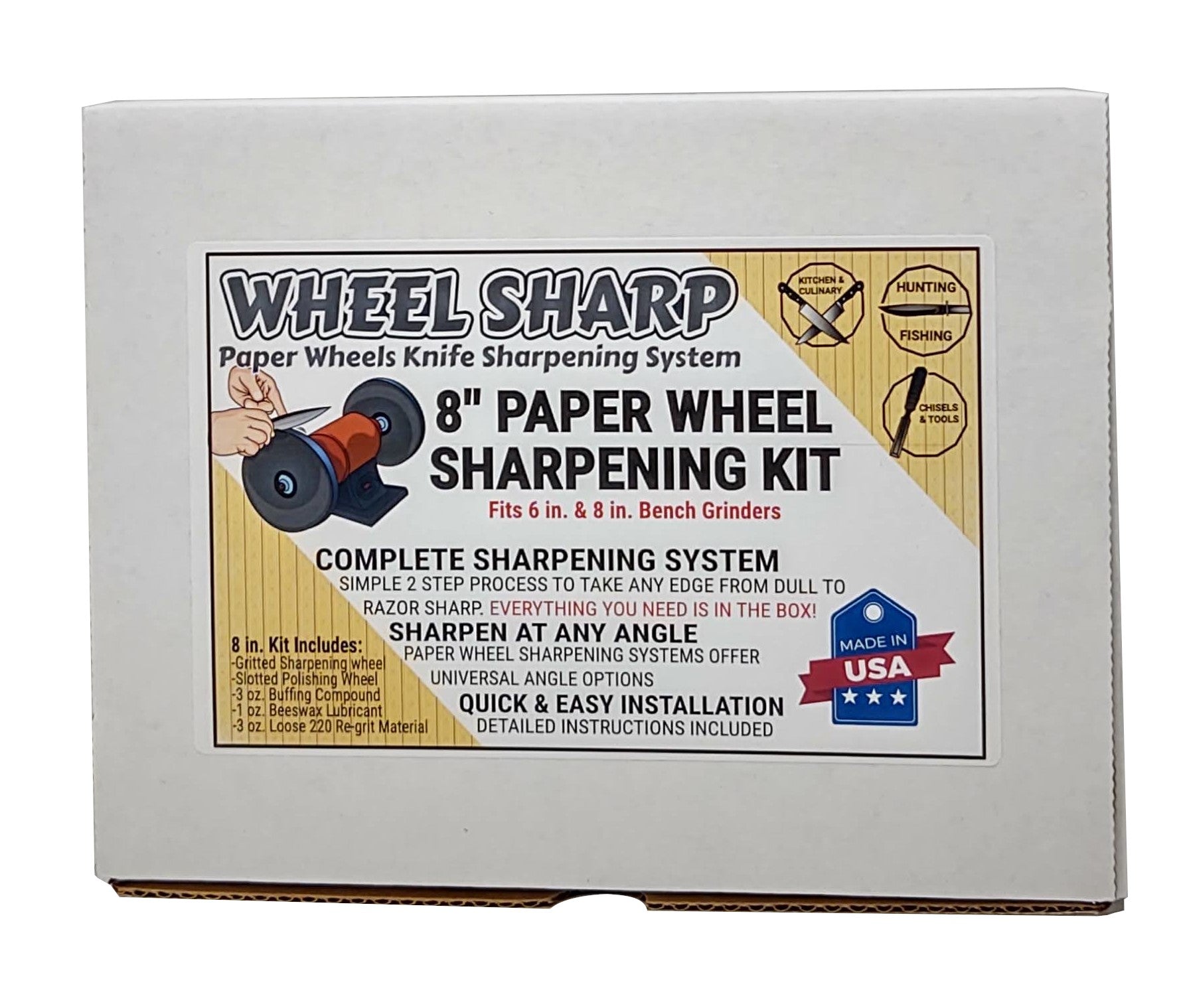 8 x 5/8 Paper Wheel Sharpening Kit